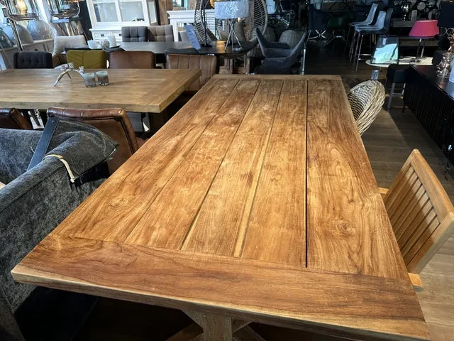 Esstisch Teak, Gartentisch Massivholz, Tisch Holz, Länge 280 cm