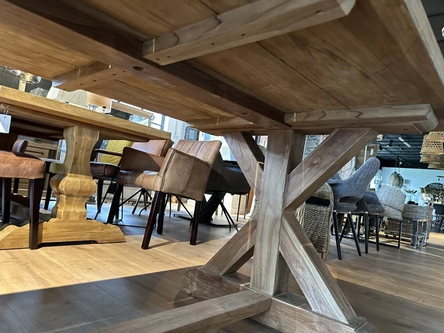 Esstisch Teak, Gartentisch Massivholz, Tisch Holz, Länge 280 cm