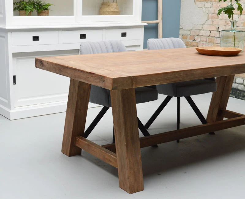 Esstisch Massivholz, Tisch Holz Landhausstil, Länge 260 cm