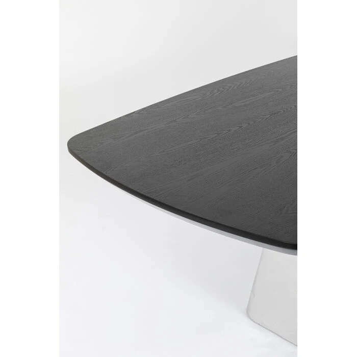Esstisch Silber-schwarz , Esstisch schwarz, Tisch Silber-Tischgestell, Länge 220 cm