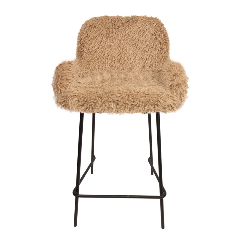 Barstuhl Fell-Optik, Barstuhl beige Fell