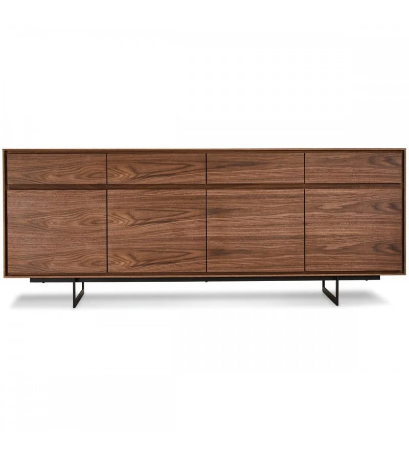 Sideboard Walnuss Anrichte Walnuss braun, Breite 205 cm