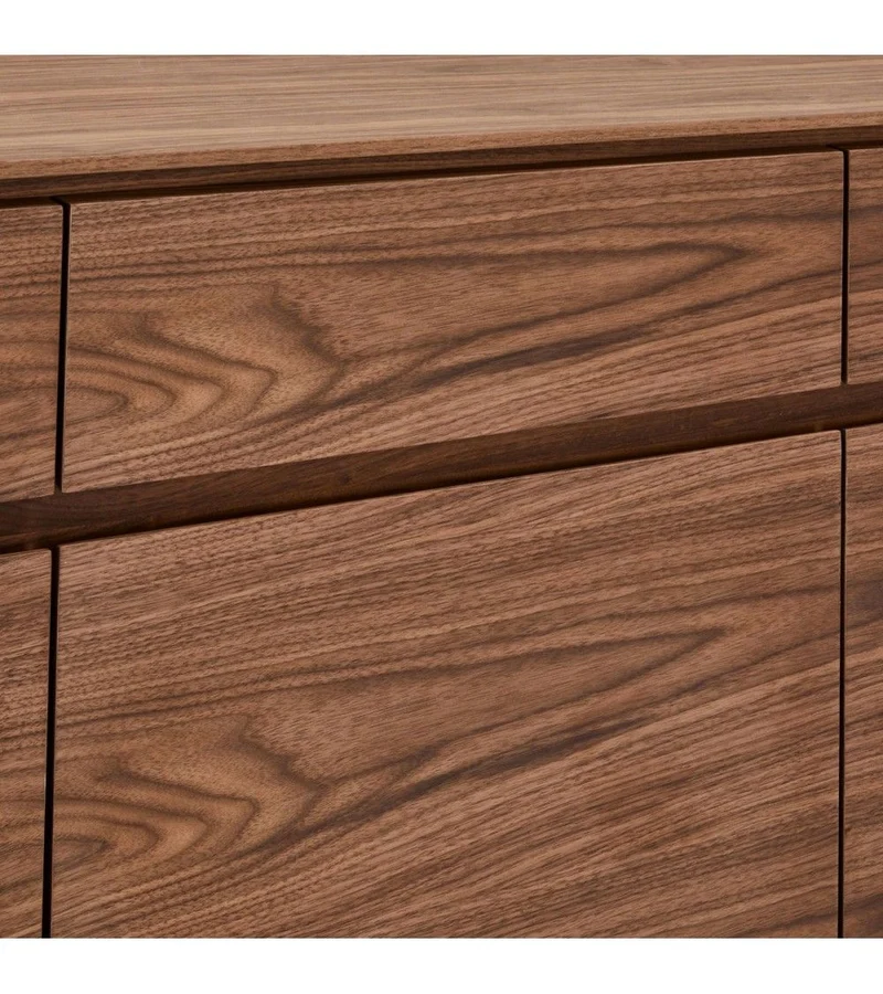 Sideboard Walnuss Anrichte Walnuss braun, Breite 205 cm