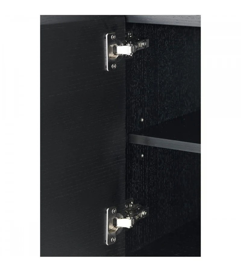 Sideboard schwarz, Anrichte schwarz, Breite 205 cm