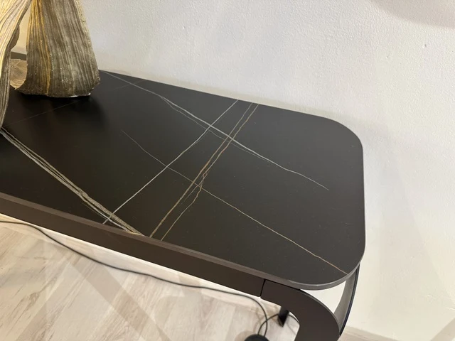 Konsole Keramik-Tischplatte, Wandtisch Keramik-Metall, Breite 120 cm