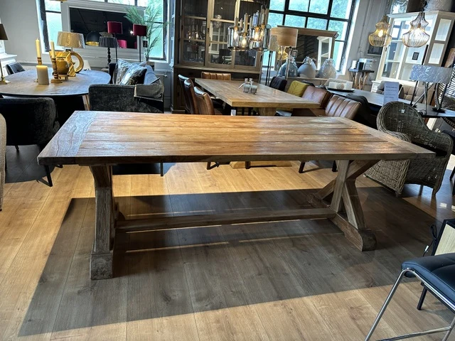 Esstisch Teak, Gartentisch Massivholz, Tisch Holz, Länge 260 cm