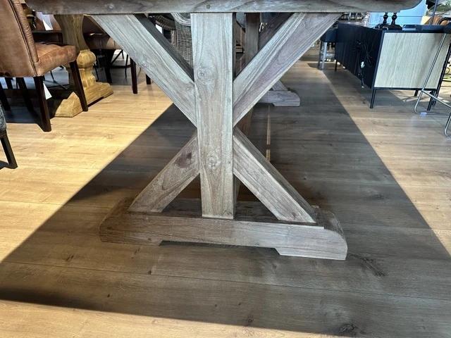 Esstisch Teak, Gartentisch Massivholz, Tisch Holz, Länge 260 cm