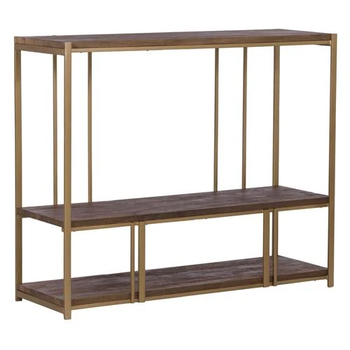 Regal braun-Bronze, Bücherregal braun, Breite 120 cm