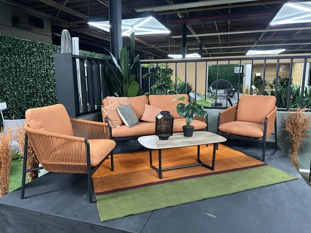 Set 4 teiliges Loungeset Terrakotta, Loungeset Terrakotta-Farbe