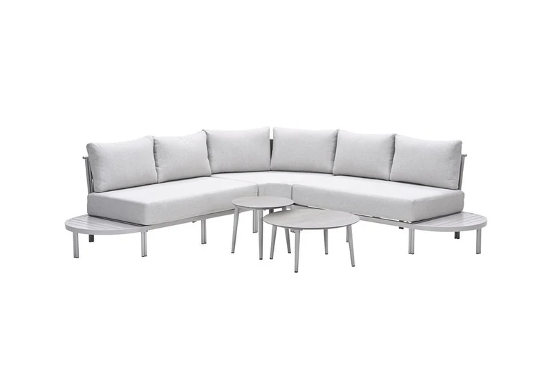Loungesofa taupe 5-teilig, Maße 270x270 cm