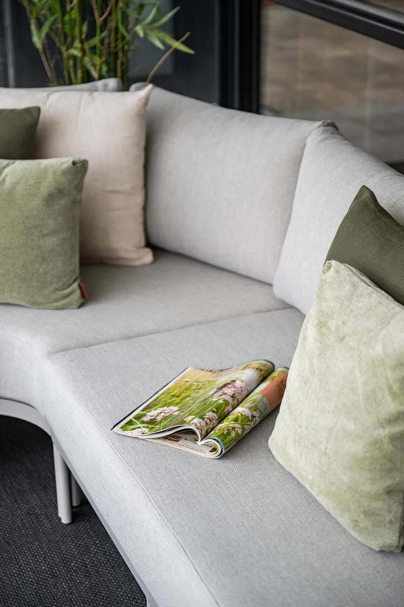 Loungesofa taupe 5-teilig, Maße 270x270 cm