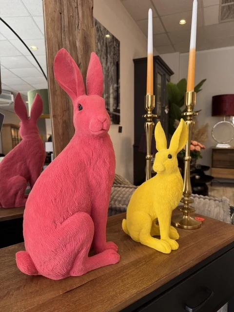 Osterhase pink, Deko-Hase pink, Höhe 50 cm
