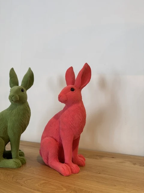 Osterhase pink, Deko-Hase pink, Höhe 50 cm