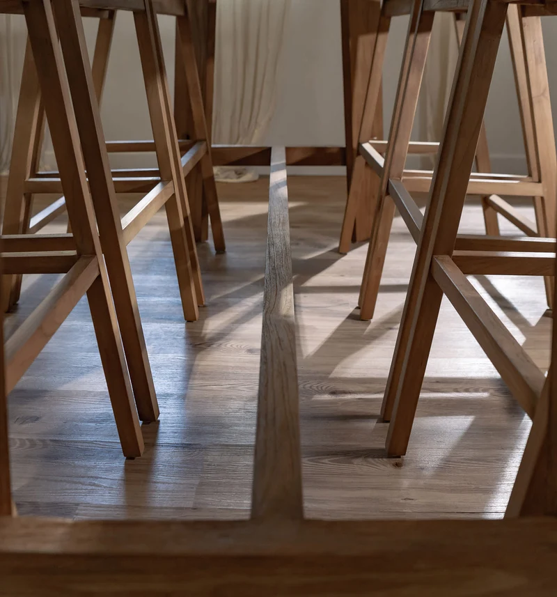Bartisch Naturholz massiv, Länge 225 cm