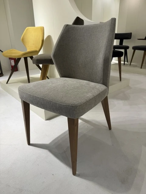 Stuhl taupe Holzbeine Naturholz-Farbe, Esszimmerstuhl taupe