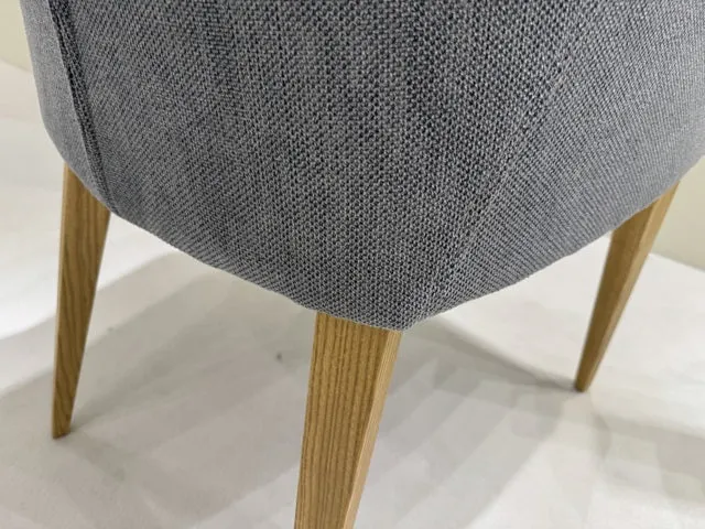 Stuhl blau Holzbeine Naturholz-Farbe, Esszimmerstuhl blau mit Armlehne