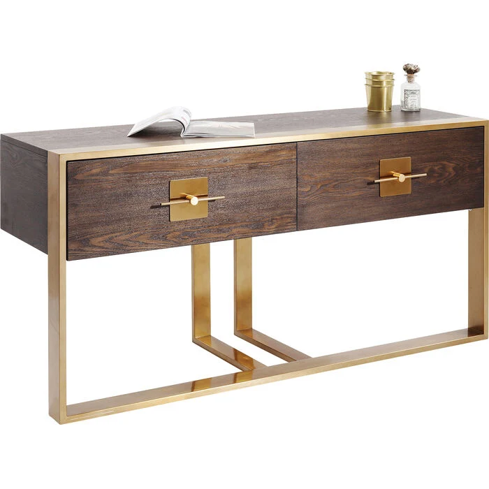 Konsole Gold-braun, Wandtisch braun, Breite 148 cm