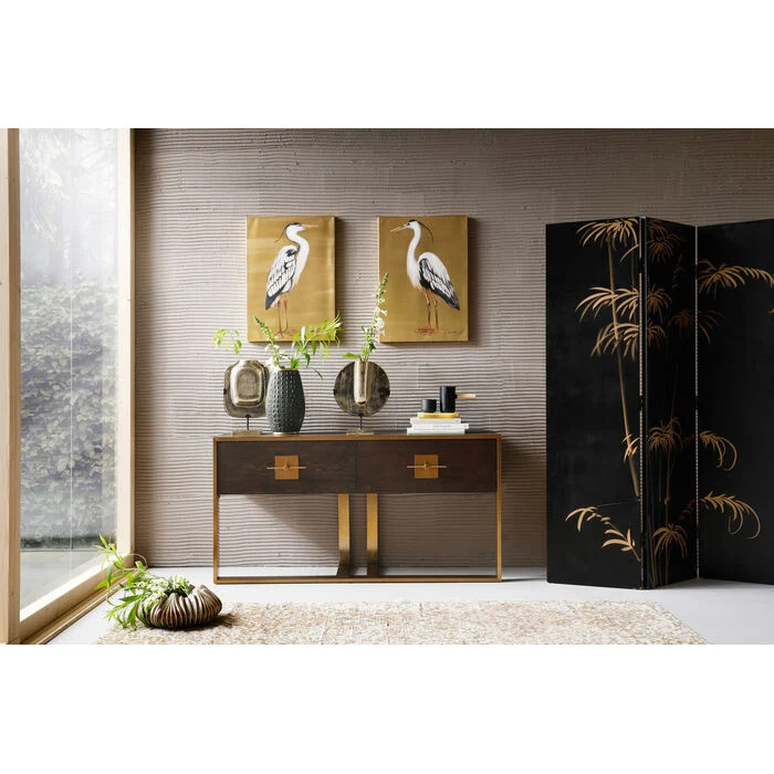 Konsole Gold-braun, Wandtisch braun, Breite 148 cm
