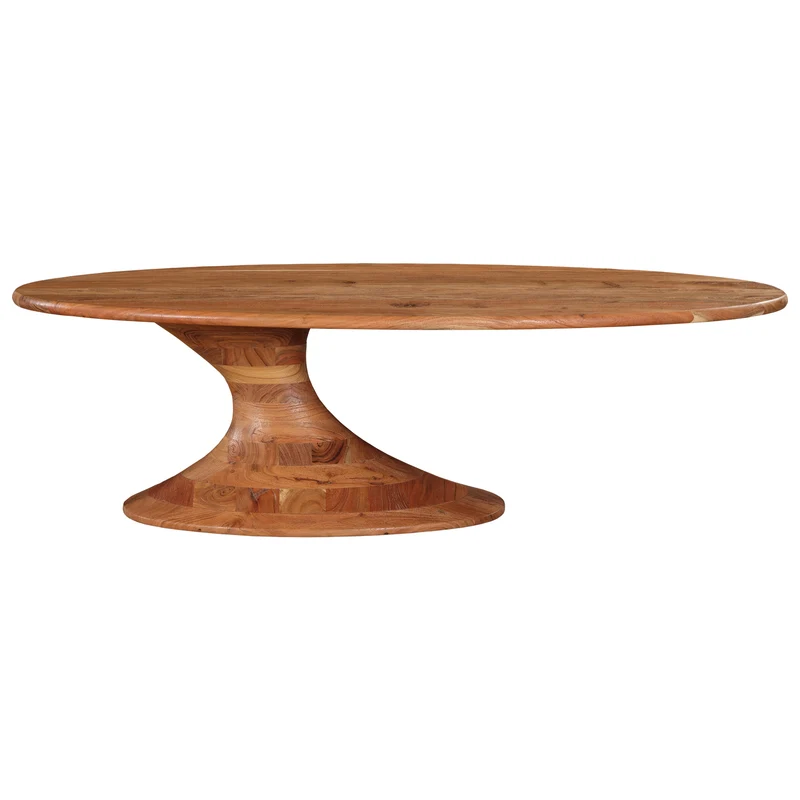 Esstisch oval Naturholz-braun, Tisch oval Naturholz-Farbe, Länge 220 cm