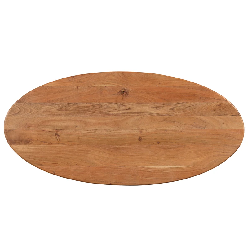 Esstisch oval Naturholz-braun, Tisch oval Naturholz-Farbe, Länge 220 cm