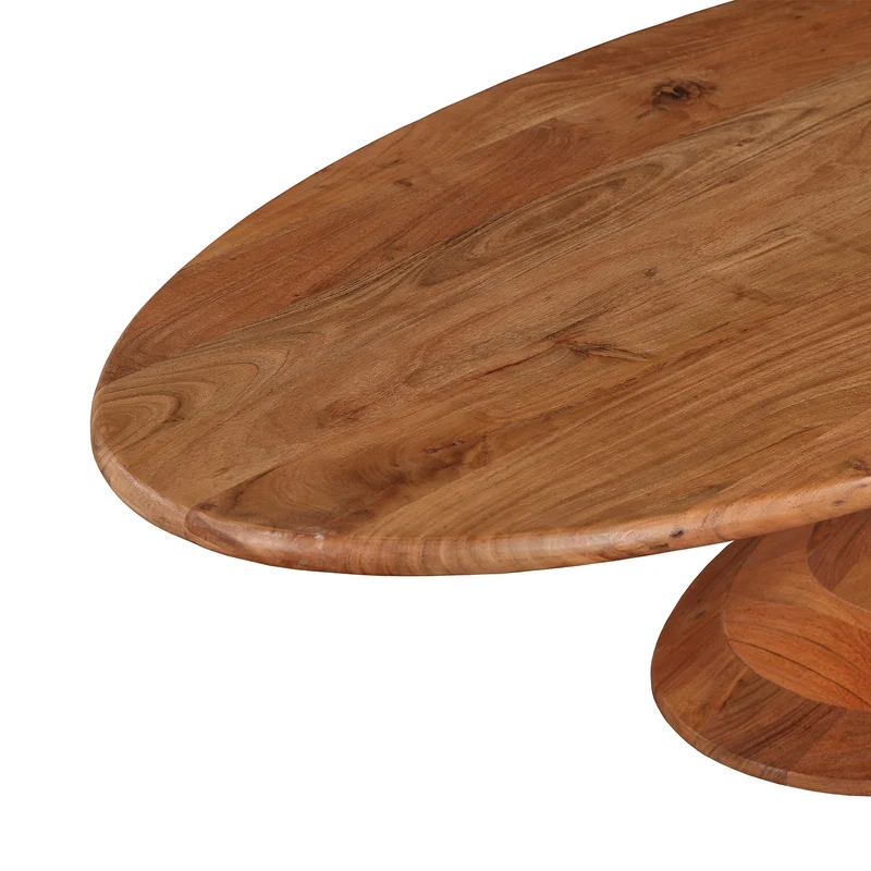 Esstisch oval Naturholz-braun, Tisch oval Naturholz-Farbe, Länge 220 cm