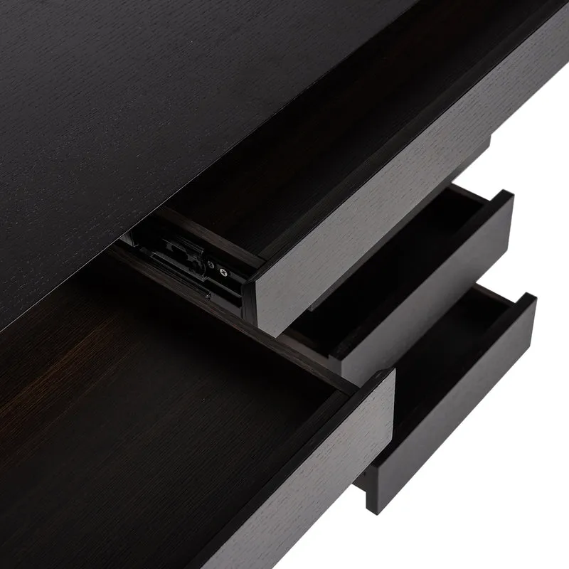 Schreibtisch schwarz-Gold, Schminktisch Gold-schwarz, Breite 140 cm