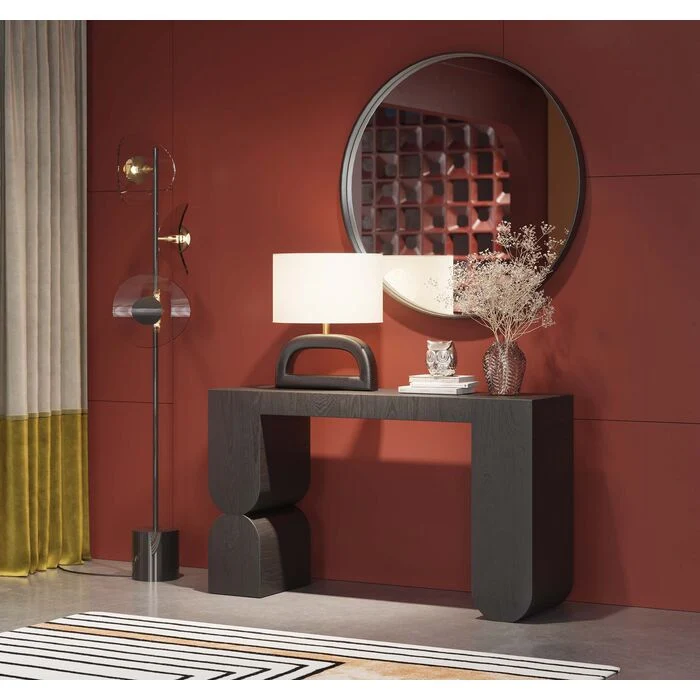 Konsole schwarz, Wandtisch schwarz, Breite 120 cm