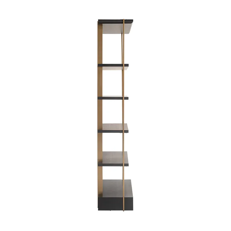 Regal schwarz-Gold, Bücherregal Gold-schwarz, Breite 112 cm