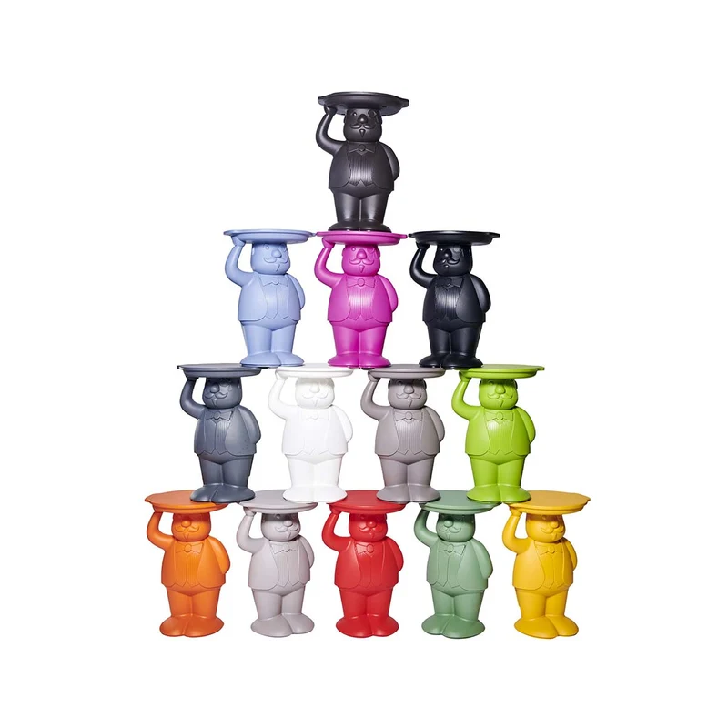 Garten-Beistelltisch rot, Beistelltisch rot Kunststoff, Höhe 60 cm