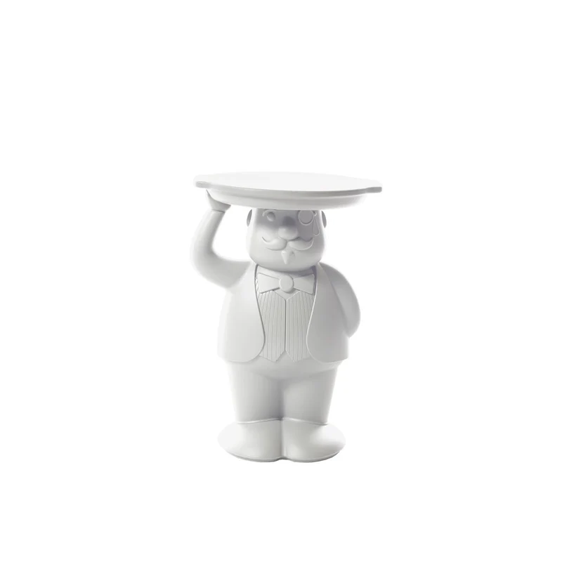 Garten-Beistelltisch weiß, Beistelltisch weiß Kunststoff, Höhe 60 cm