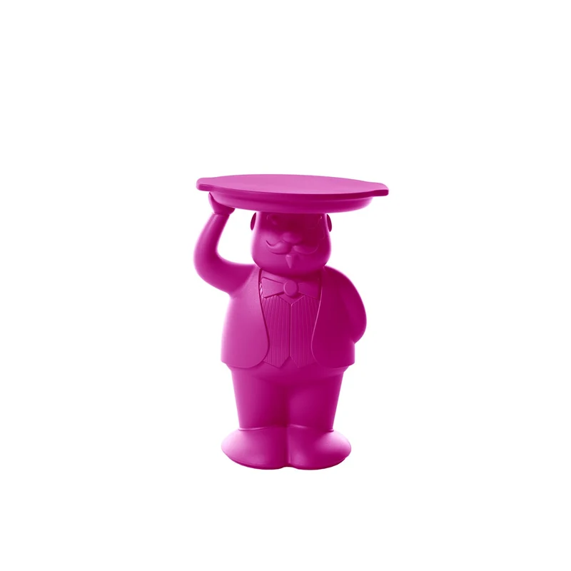 Garten-Beistelltisch pink, Beistelltisch pink Kunststoff, Höhe 60 cm