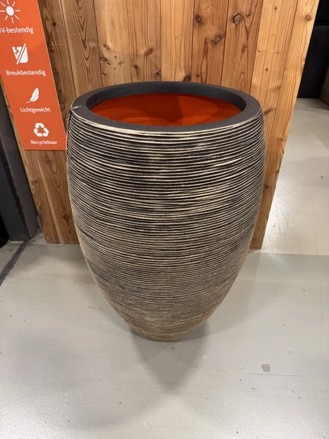 Pflanztopf Gold-schwarz, Blumen-Übertopf Gold, Durchmesser 46 cm