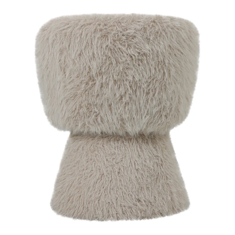Stuhl beige Felloptik, Esszimmerstuhl beige