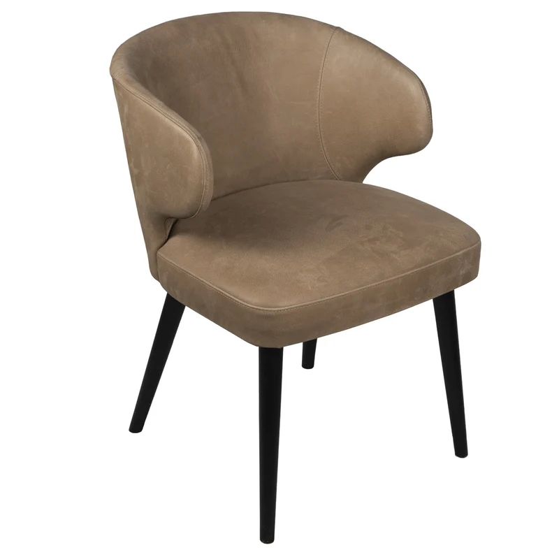 Stuhl taupe Leder, Esszimmerstuhl taupe Leder
