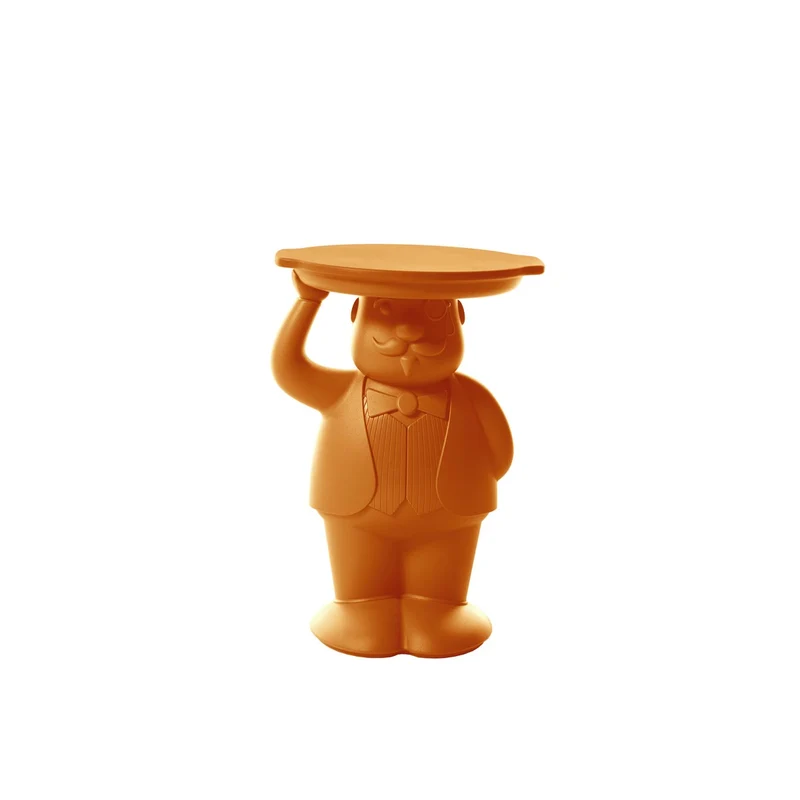 Garten-Beistelltisch orange, Beistelltisch orange Kunststoff, Höhe 60 cm