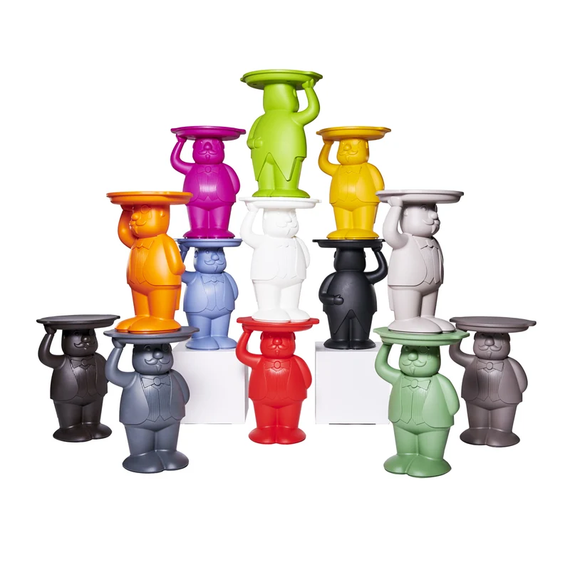 Garten-Beistelltisch rot, Beistelltisch rot Kunststoff, Höhe 60 cm