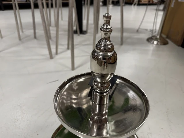 Etagere Silber, Etagere rund, Höhe 55 cm