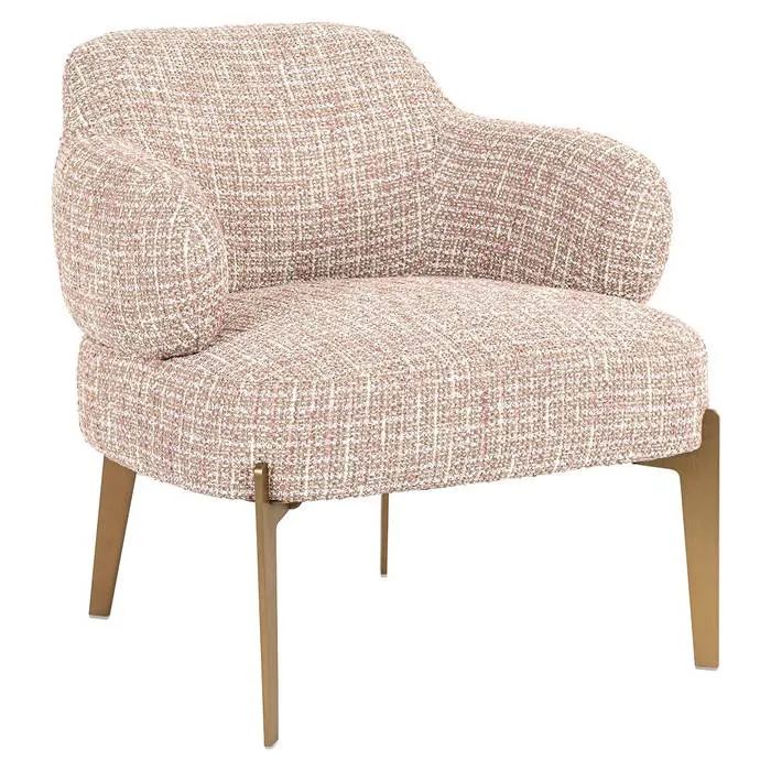 Sessel beige-rose-Gold