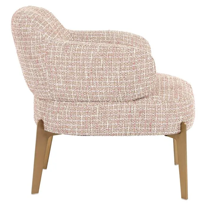 Sessel beige-rose-Gold