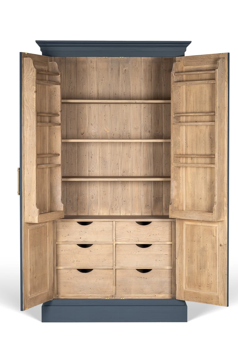 Schrank anthrazit aus Massivholz, Allzweckschrank anthrazit. Breite 120 cm