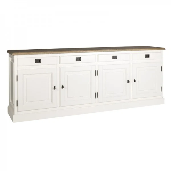Sideboard weiß, Anrichte weiß Landhausstil, Breite 235 cm