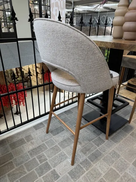 Barstuhl taupe-beige, Barstuhl taupe, Sitzhöhe 74 cm