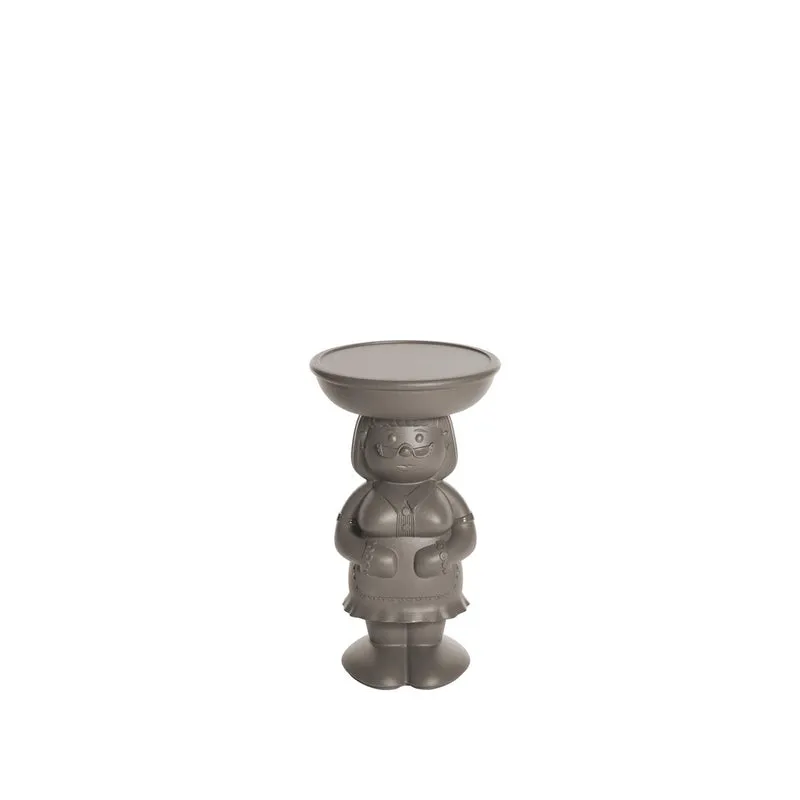Garten-Beistelltisch grau, Beistelltisch grau Kunststoff, Höhe 60 cm