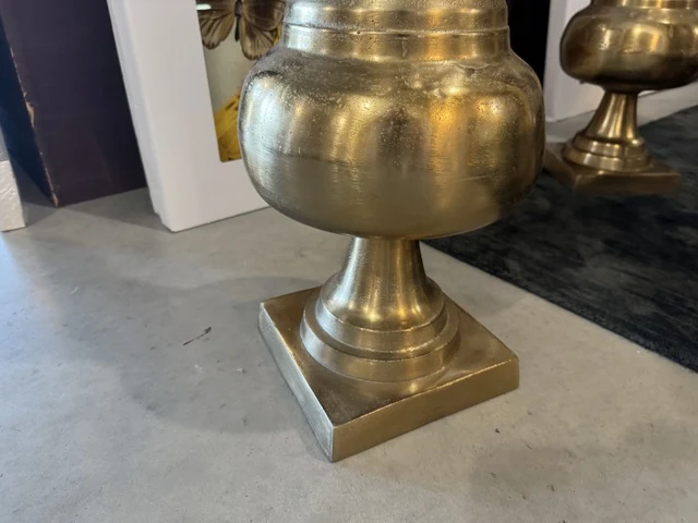 Bodenvase Gold, Bodenvase Metall groß, Vase Gold, Höhe 82 cm
