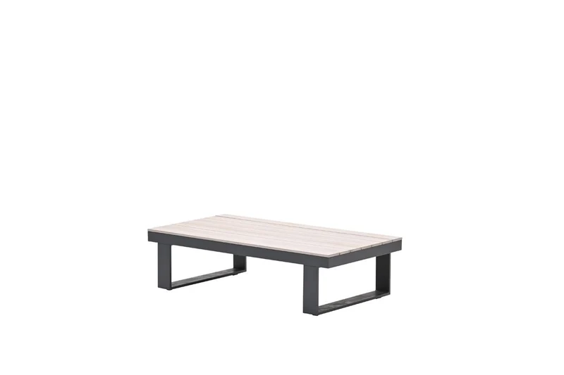 Gartencouchtisch anthrazit-grau, Gartenmöbel Garten-Couchtisch, Länge 130 cm