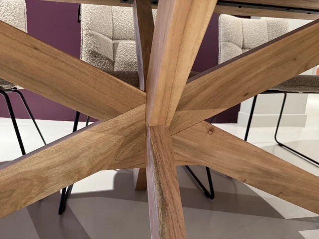 Esstisch Massivholz Natur-Farbe, Tisch Holz-Natur, Länge 240 cm