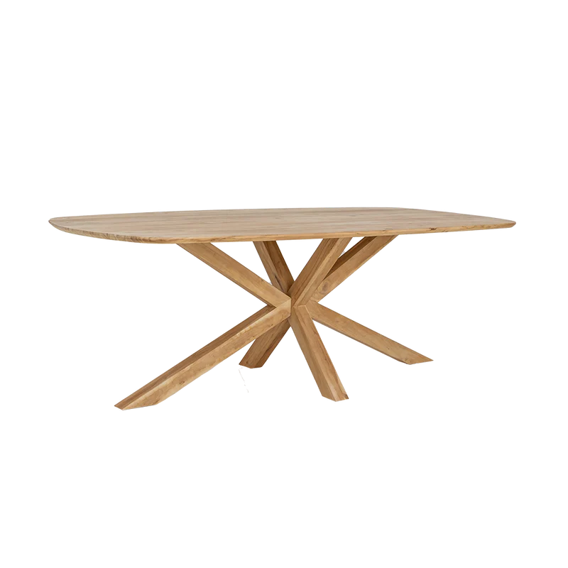 Esstisch Massivholz Natur-Farbe, Tisch Holz-Natur, Länge 200 cm