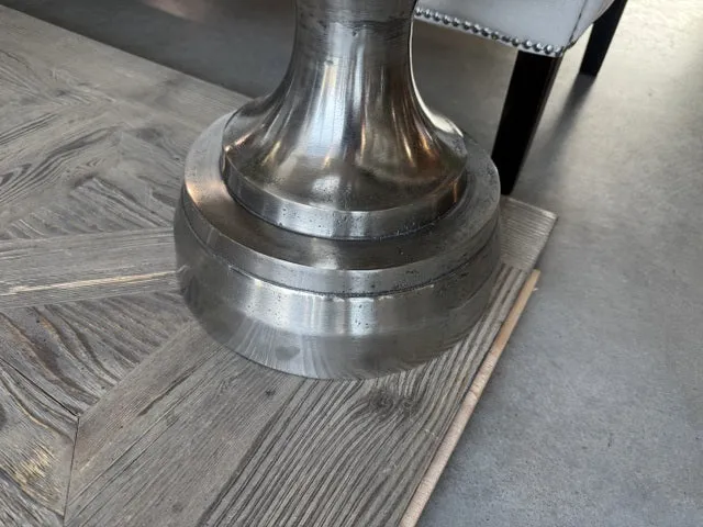 Bodenvase Silber Metall, Vase Aluminium, Höhe 90 cm