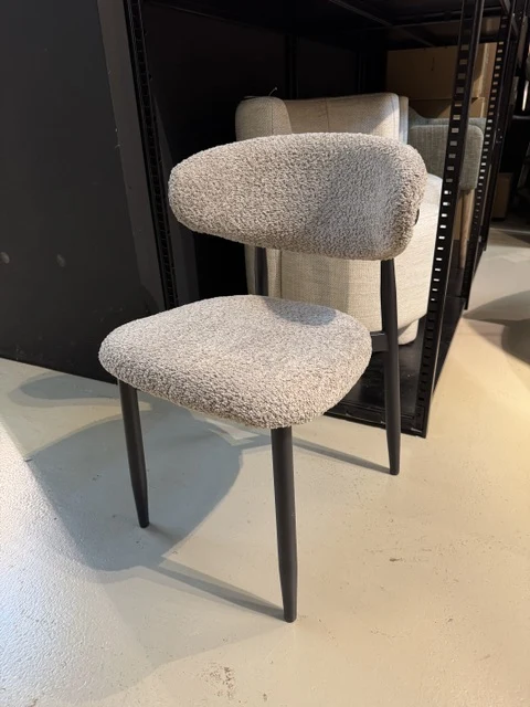 Stuhl taupe, Stuhl Metallgestell schwarz