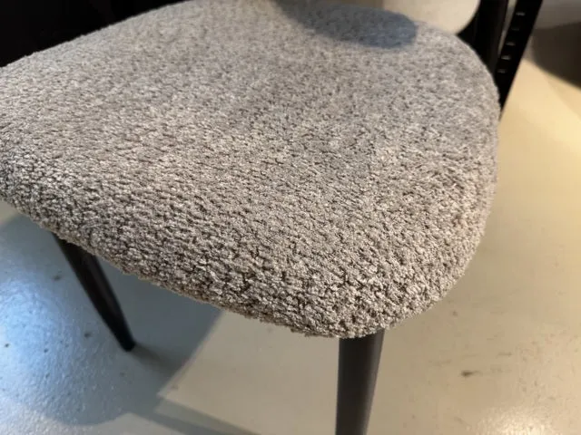 Stuhl taupe, Stuhl Metallgestell schwarz